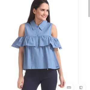 Zara blue blouse